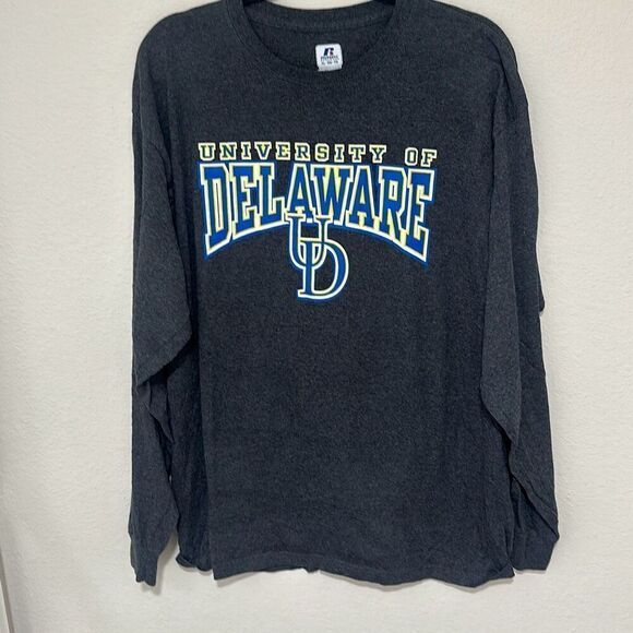 Russell Athletic Mens‎ Gray University of Delaware Long Sleeve T-Shirt Size XL - Picture 1 of 5